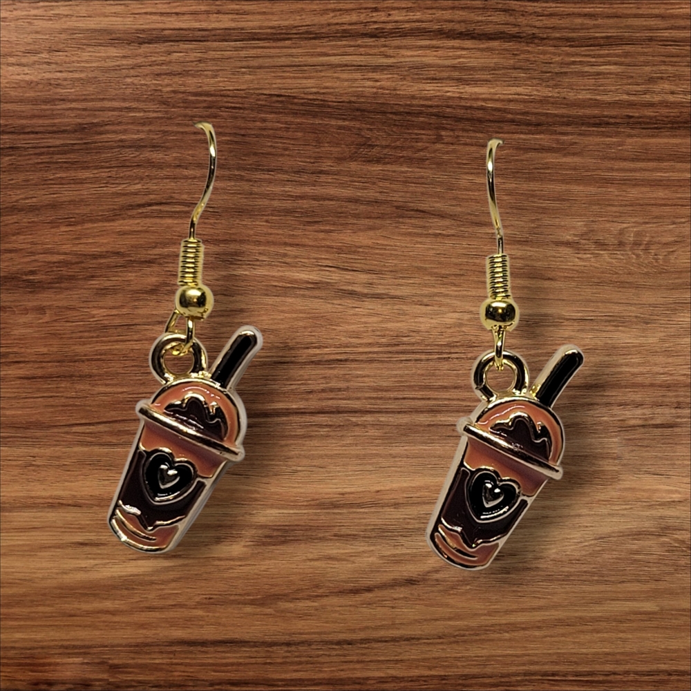 Coffee Cup Dangle Earrings